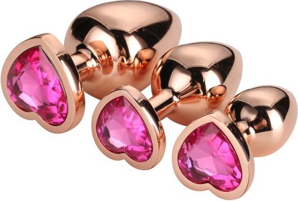 Actual product image Dream Toys SET Gleaming Love korek analny Rose Gold 3szt.