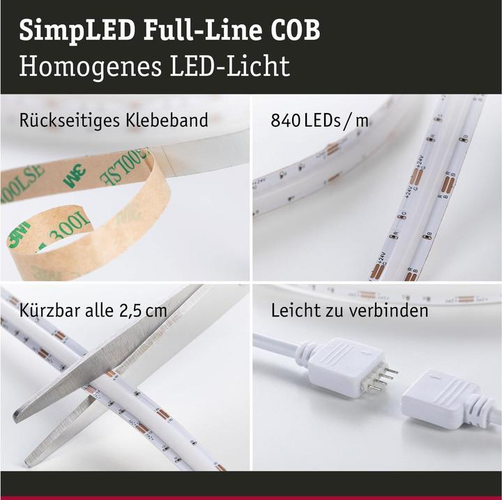 Image du produit Paulmann Luminaires SimpLED COB (RGB, 300 cm, Intérieur)