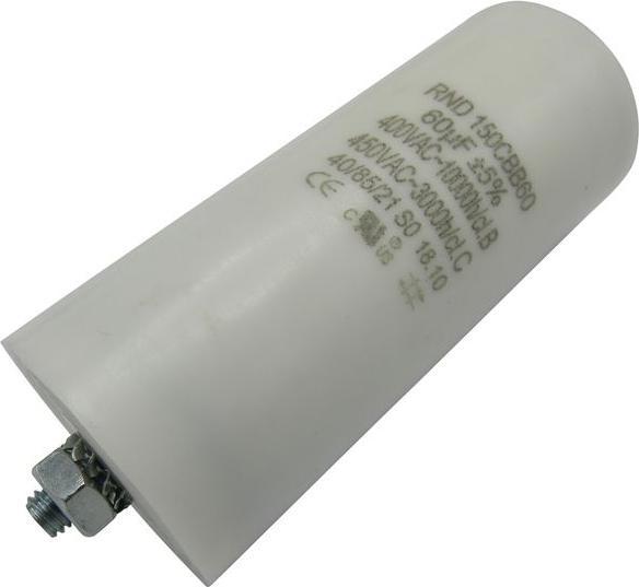 Produktbild RND Components Motorkondensator 50... 60Hz M8 20uF 450V Faston-Anschlussklemme