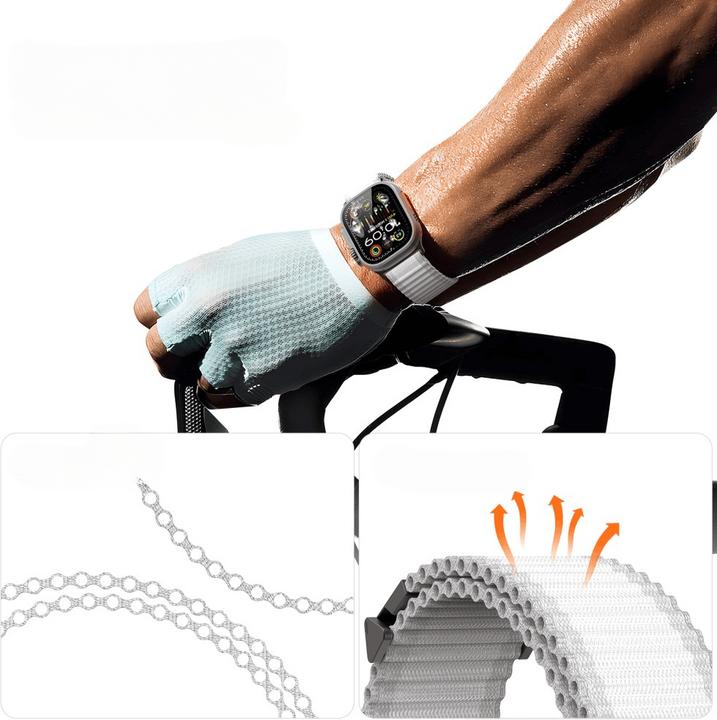 Produktbild Dux Ducis Apple Watch 44/45/46/49mm - Nylon Stoff Ersatzarmband (44 mm, 45 mm, 42 mm, 49 mm, Nylon, Apple Watch SE, Apple Watch Series 6, Apple Watch Series 5, Apple Watch Series 8, Apple Watch Series 3, Apple Watch Series 4, Apple Watch Series 9, Apple Watch Ultra 2, Apple Watch SE (2022/2023), Apple Watch Series 10, Apple Watch Series 7, Apple Watch Ultra)