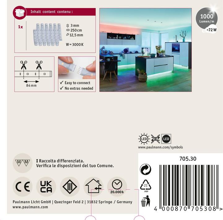 Immagine prodotto Paulmann MaxLED (RGBW, 250 cm, Interno)
