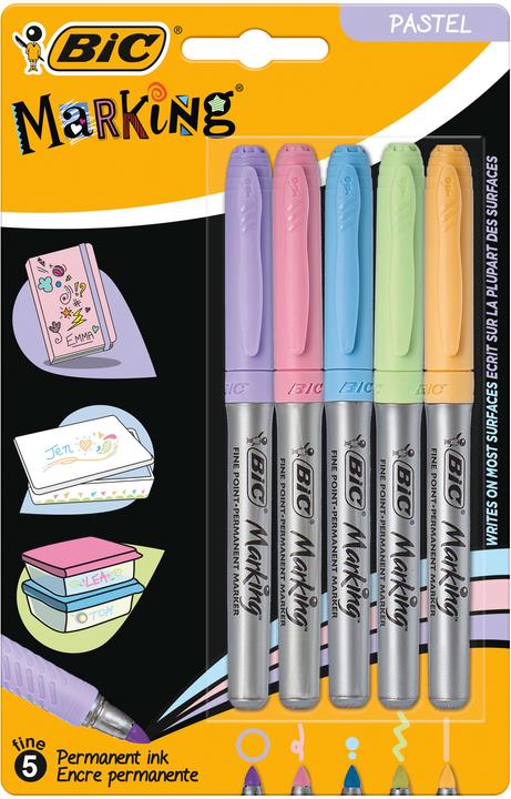 Actual product image Bic MARKING COLOR - Marker (Silver, 0.80 mm, 5 x)