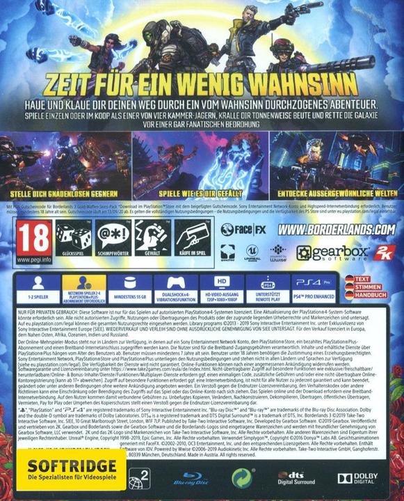 Produktbild 2K Games Borderlands 3 (PS4, DE)