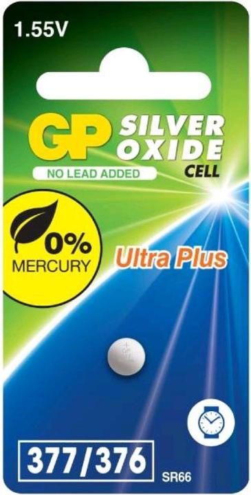 GP Batteries Cella all'ossido d'argento 377 Batteria usa e getta SR66 Ossido di Silicio (S) (1 pz., SR66, 24 mAh)