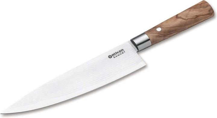 Böker Damast Olive Kochmesser Gross (21.20 cm)