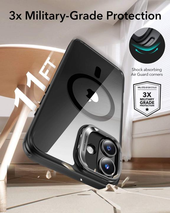 Actual product image ESR Classic Hybrid HaloLock Case with Stash Stand (Apple iPhone 16)