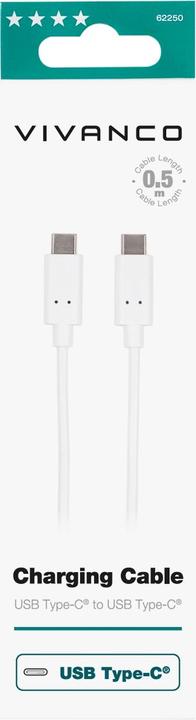 Immagine prodotto Vivanco Connettore USB-C su entrambi i lati 62250 nero (0.50 m, USB 2.0)