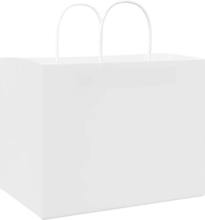 Actual product image VidaXL Kraft paper bags 250 pcs. with handle white 32x22x24 cm paper bag (Gift bag, 250 x)