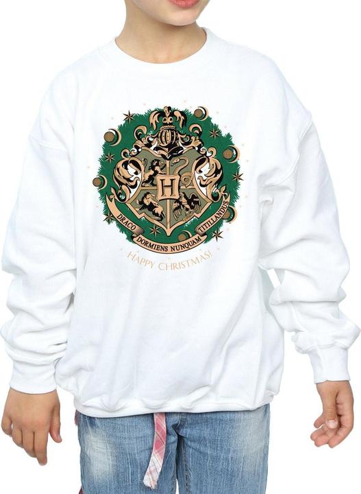 Actual product image Girls Christmas Wreath Sweatshirt (140, 146)