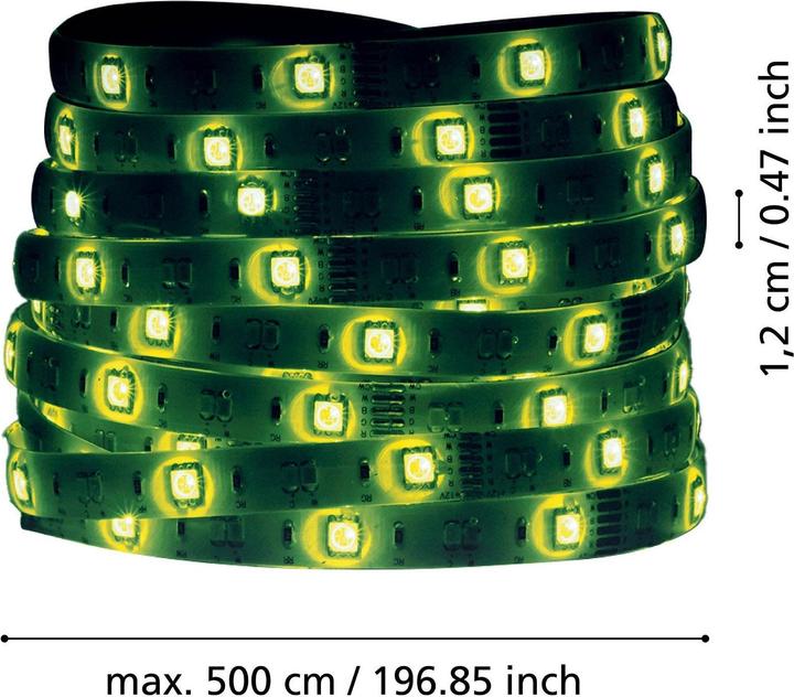 Image du produit EGLO Bande LED Connect-Z 5m (Blanc, RGB, 500 cm, Intérieur)
