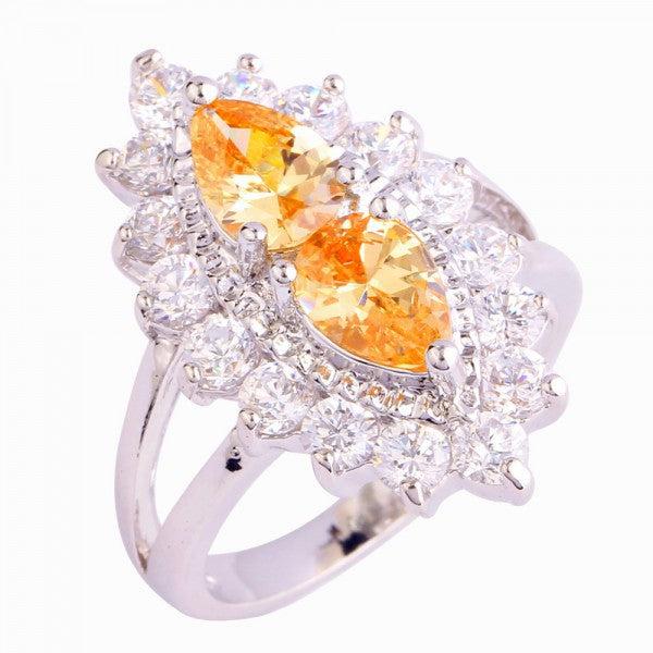 Produktbild Hermex Auge der Vorsehung Versilberter Ring mit Morganit Zirkonia - Gr. 59 / Size 9 (9)