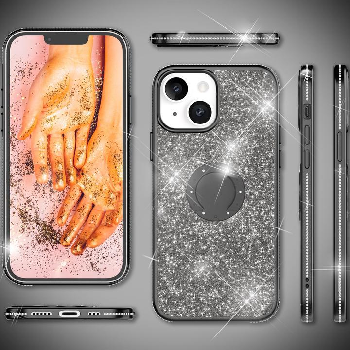 Produktbild Nalia Ring Glitzer Silikon Hülle (Apple iPhone 13)