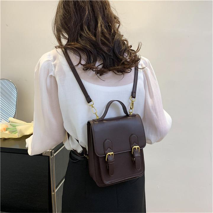 Produktbild Only-Bags.Store Veganer Lederrucksack, 3-Wege-Rucksack, Umhängetasche, vegane Lederhandtasche, veganer