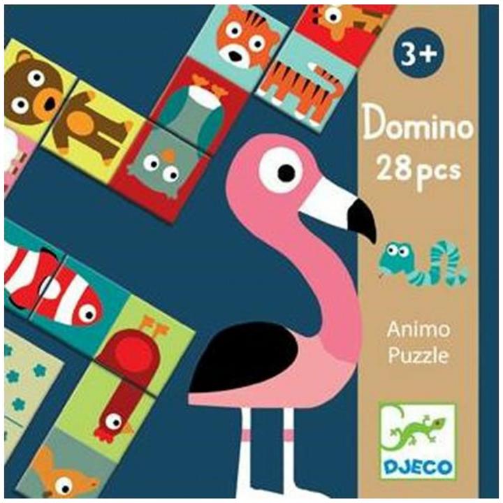 Actual product image Djeco Educational game Domino Animals (Multilingual)