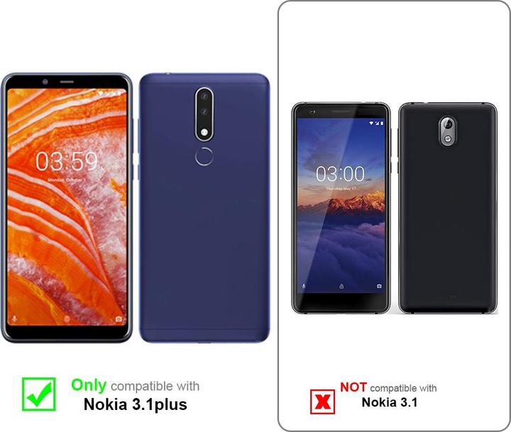 Actual product image Cadorabo Case for Nokia 3.1 PLUS with belt clip (Nokia 3.1 Plus)