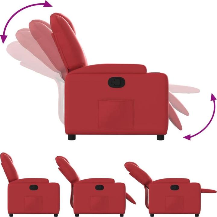 Immagine prodotto VidaXL Reclinabile in ecopelle rossa,Colore: Rosso,Materiale: Ecopelle
