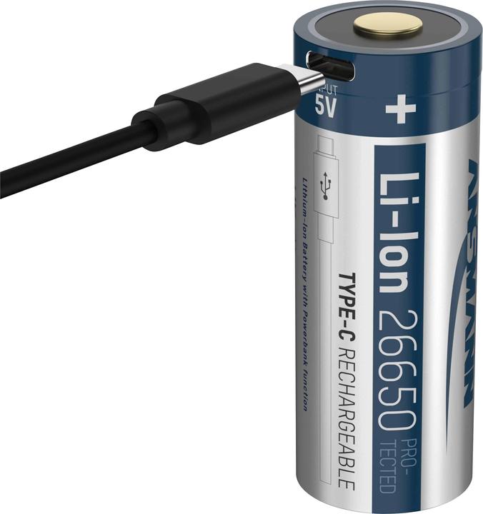 Actual product image Ansmann Type-C Rechargeable (1 pcs., 26650, 5100 mAh)