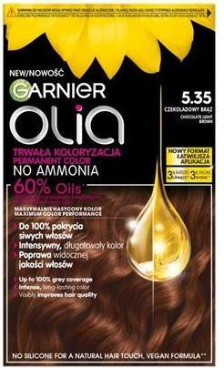 Actual product image Garnier Olia Hair Color 535 Chocolate Light Brown (Chocolate Light Brown)