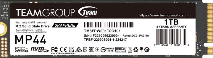 Produktbild Team Group MP44 (1000 GB, M.2 2280)