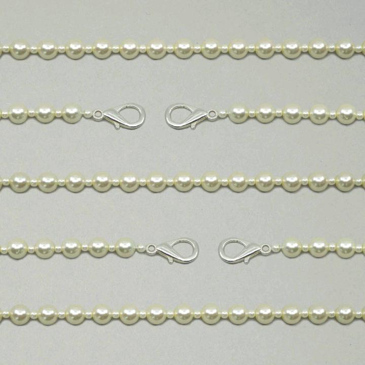 Actual product image Roost Mask Holder Artificial Pearls 1 pcs 301930137 Ivory (Mask holder)