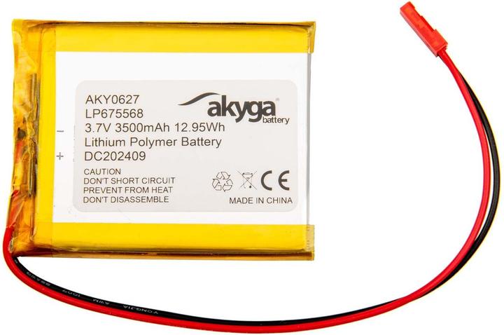 Actual product image Akyga LP675568 Akkupack x Spezial-Akku LiPo 3.7 V 3500 mAh (3.70 V, 3500 mAh)