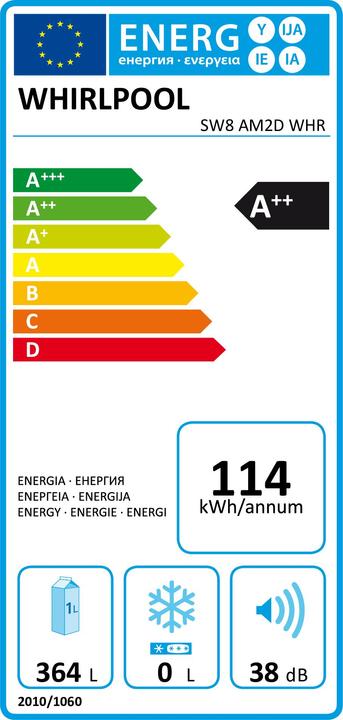 Energie-Label Whirlpool SW8 AM2D WHR (364 l)