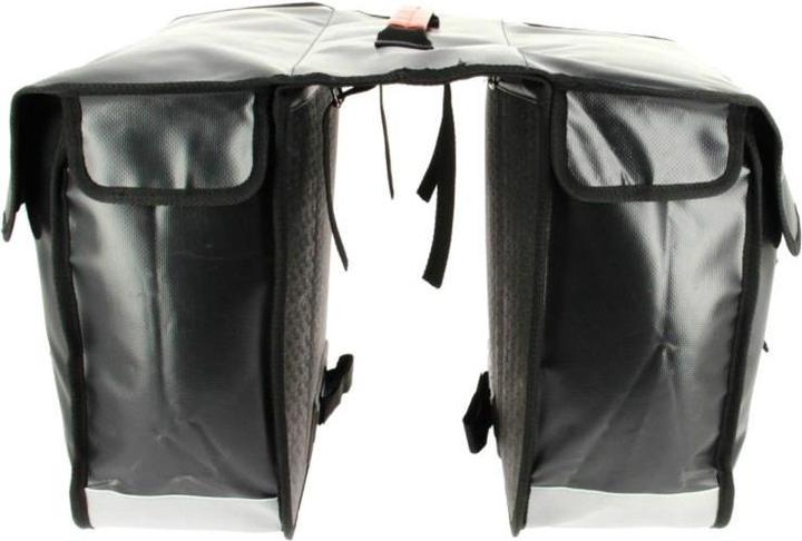 Actual product image P2R waterproof double rigid bicycle rear bag with velcro fastening on luggage rack hapo-g (32 l, Luggage carrier bag)
