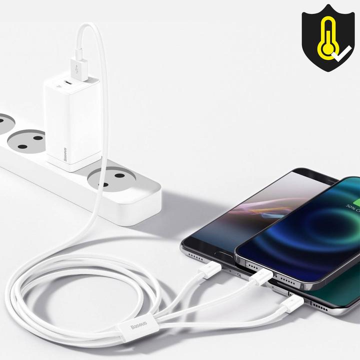 Produktbild Baseus 3 in 1 Multicharger USB-Cable (1.50 m, USB 2.0)