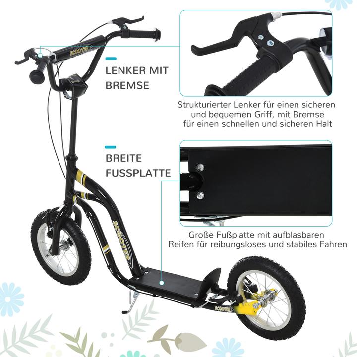 Actual product image Homcom Pedal scooter with handbrake