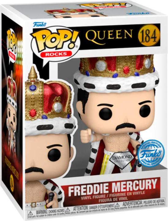 Produktbild Funko Pop! Rocks Queen : Freddie Mercury King (DGLT) EXM