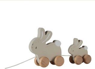 Actual product image Little Dutch Pull-along rabbit - Baby bunny FSC