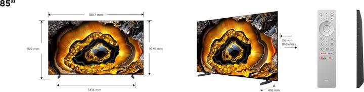 Produktbild TCL 85X955 (85", Mini-LED, LED, 4K, 2023)
