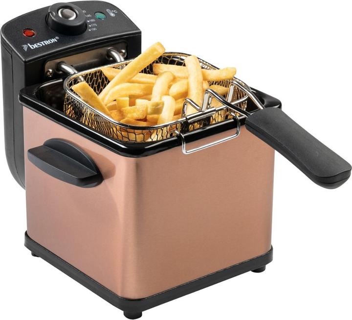 Actual product image Bestron Best deep fryer 1.2L AF100CO copper 1000W