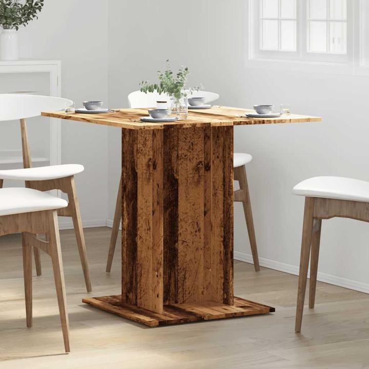 Actual product image VidaXL Esstisch Küchentisch Esszimmertisch Speisetisch Tisch Altholz-Optik (80 x 80 x 75 cm)