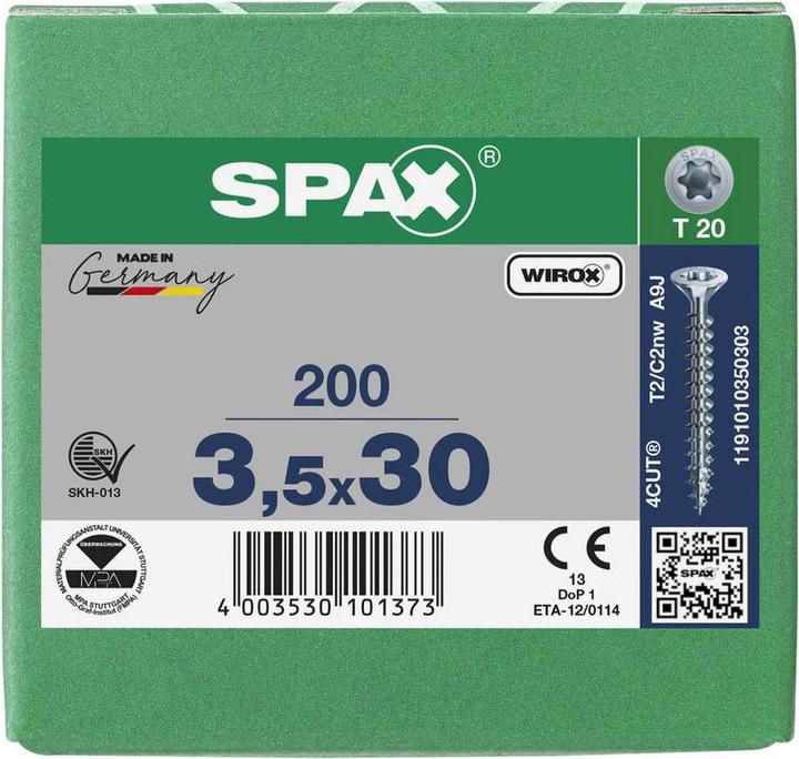 Produktbild Spax Universalschrauben 3.5 x 30 mm, 200 Stück (200 Schrauben pro Stück)