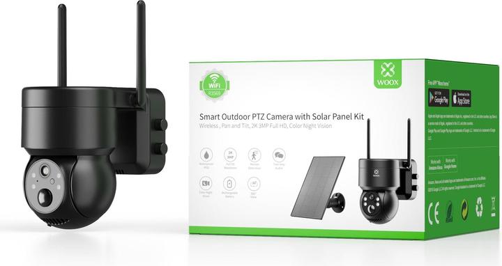 Actual product image Woox R3569 outdoor PTZ camera en zonnepaneel kit (2048 x 1080 Pixels)