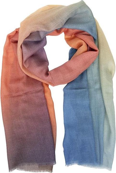 Produktbild Changemaker Wollschal Gradient 90%WO 10%WS 75x200cm hellgrün/rosa