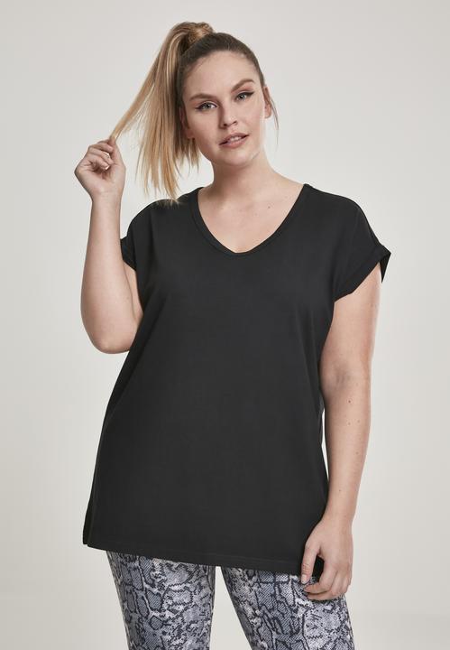 Image du produit Urban Classics Ladies Round V-Neck Extended Shoulder Tee (XXL)
