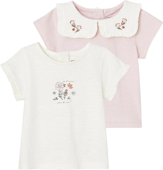 Image du produit Vertbaudet Lot de 2 t-shirts bébé en coton bio (62)