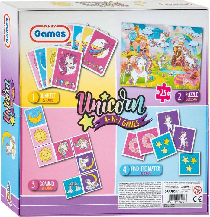Grafix Spellendoos 4in1 Eenhoorn (Multilingue)