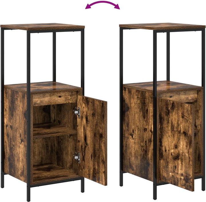 Image du produit VidaXL Ensemble de meubles de salle de bain 3 pièces en bois composite chêne fumé