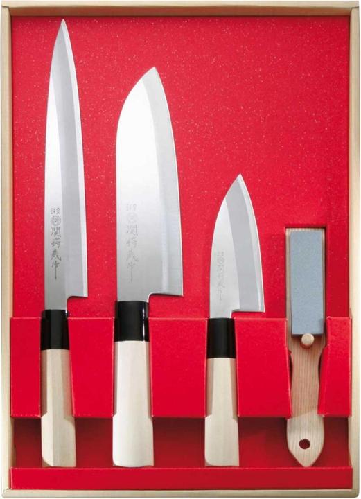 Produktbild Herbertz Japanisches KochmesserSet, 3 Messer und Abziehstein