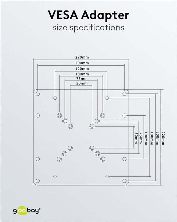 Image du produit Goobay Adaptateur Vesa (Mur, 81", 30 kg)