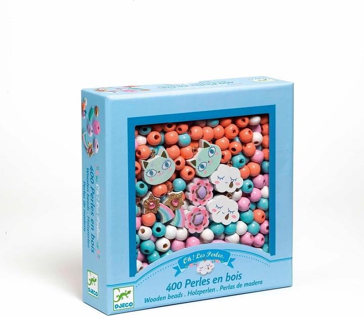 Produktbild Djeco Holzperlen Regenbogen