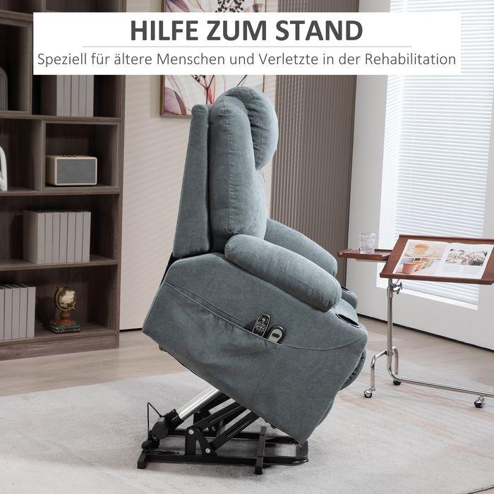 Actual product image Swisshandel24 Massage chair stand-up aid, electric, with 8 massage points, reclining function, heating function