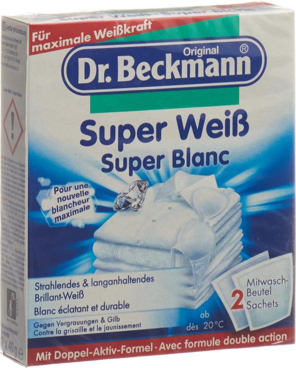Image du produit Dr. Beckmann Super blanc (2 Cycles de lavage, Lingettes)