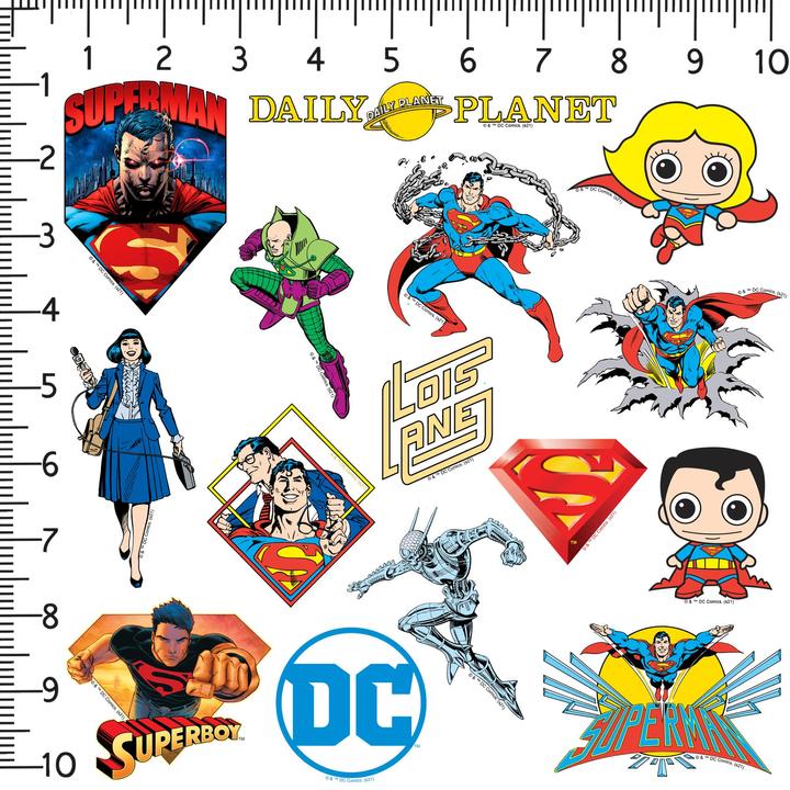 Actual product image Superman Deluxe Character Stickers (Pack of 50)