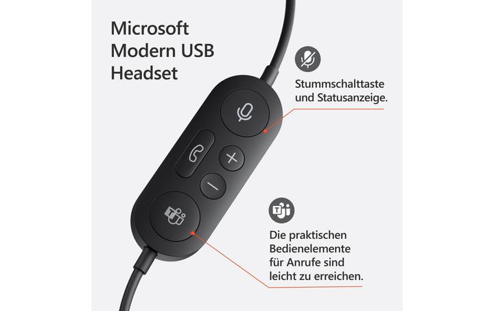 Image du produit Microsoft Casque USB moderne (Filaire, USB-A)