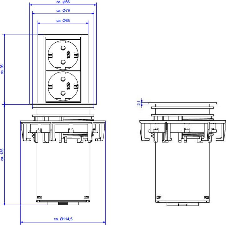 Produktbild Bachmann Elevator (2 x, CEE 7/4, 2 m)