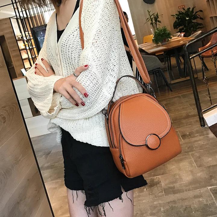 Produktbild Only-Bags.Store Mode Lederrucksack Mini Soft Touch Multifunktionsrucksack Kleine Umhängetasche